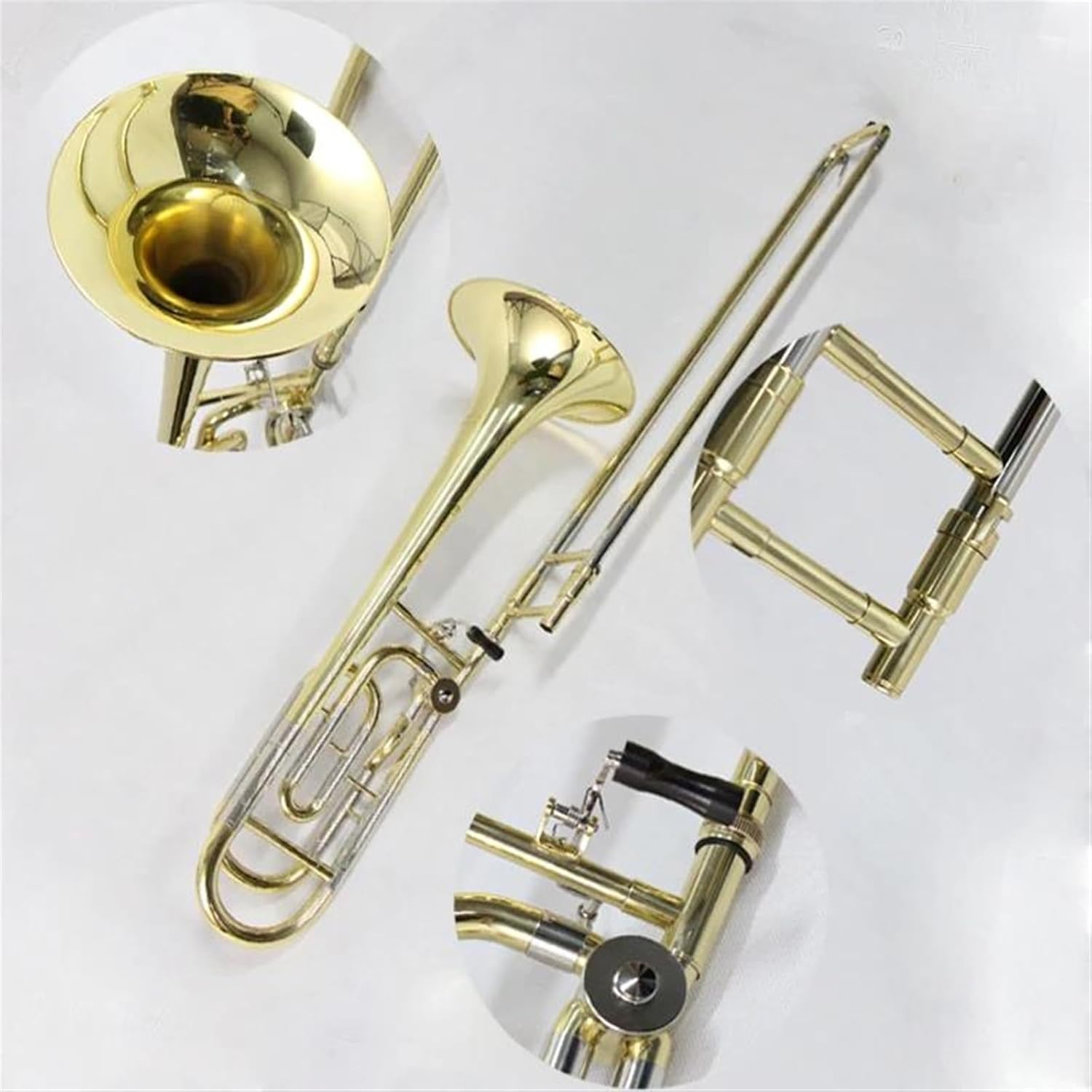 Professionals euphonium High Grade Chinese Brass Instruments Tenor Trombone Bb/F Gold Lacquered Trombone