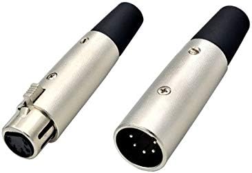 Davitu Electrical Equipments Supplies - 100pcs/lot Male & Female 5-Pin XLR Microphone Audio Cable Plug Connectors Cannon Cable Terminals - (Color: B)