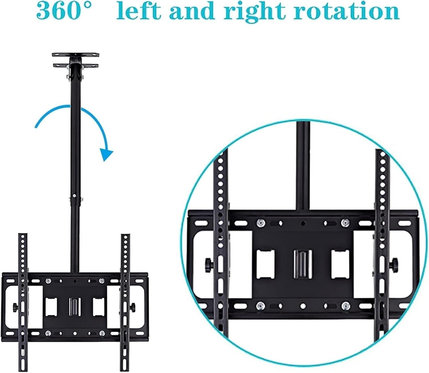 tv Stand Multifunction Tv Wall Mount Universal Ceiling Tv Mount, for 32 to 65 Inch Tv Swivel and Tilting Bracket, Max Tv Weight 110 Lbs, Up to 600X400Mm Tv Mount Tv Stand
