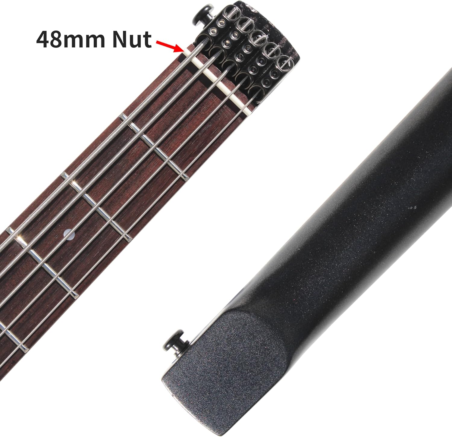 Batking Travel Bass Guitar Electric Headless Bass, 5 Strings Electric Bass with Gigbag & Truss Road & Wire