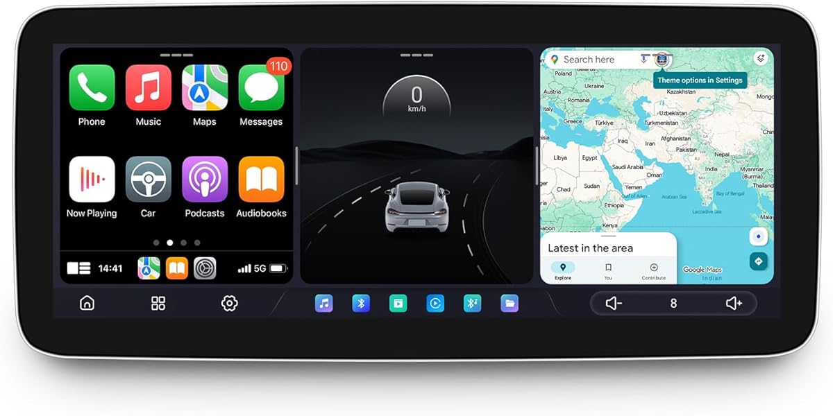 JOYING Car Radio for Toyota Sienna 2011-2014, 12.3 Inch QLED Touch Screen Car Stereo Android 13 Head Unit 12GB+256GB with Carplay & Android Auto, GPS Navigation, Bluetooth, AM/FM(JY-TT905N12)