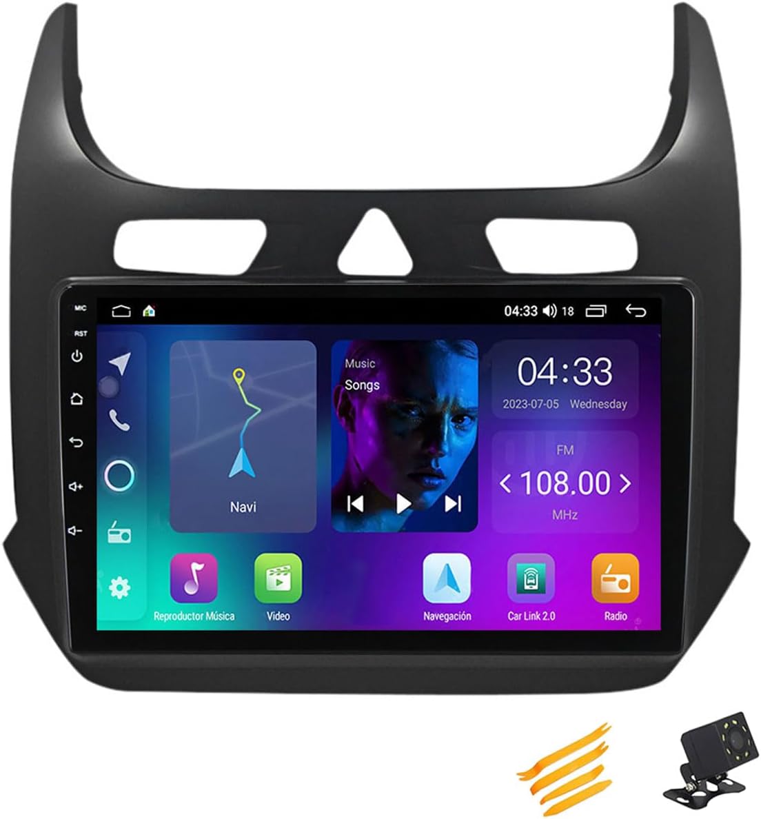 Android 13 Car Stereo Bluetooth Car Play 2 DIN Touch Screen Compatible with Chevrolet Cobalt 2011~2018 9In QLED Display Car Radio with Navigation Android Auto FM RDS SWC,4 Core NF1 1G+32G