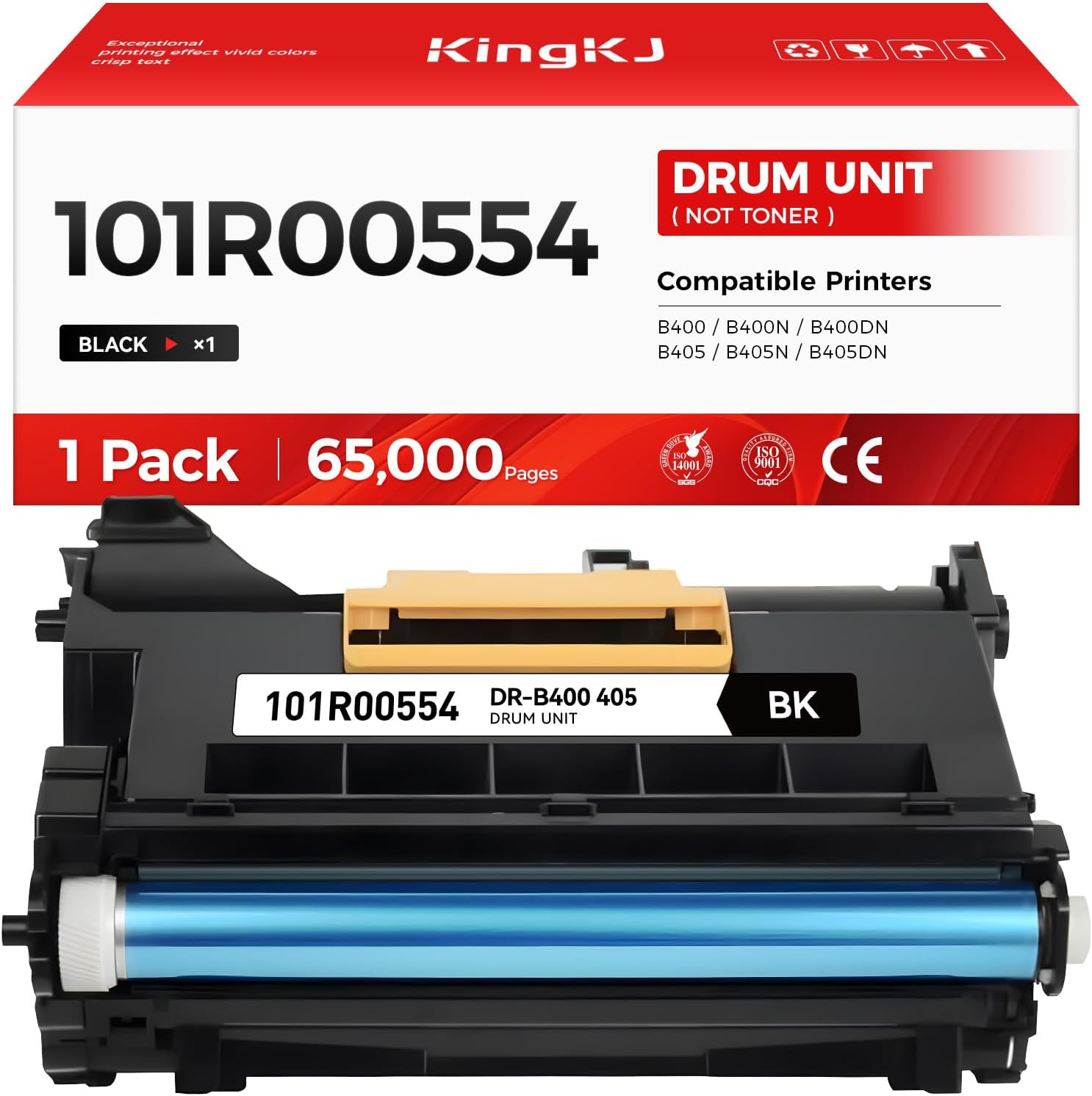 VersaLink B400 B405 Drum Unit (Not Toner) Black 1-Pack Replacement for Xerox 101R00554 Image-Drum Compatible with Xerox VersaLink B400 B400N B400DN B405 B405N B405DN Laser Printer All-in-One Copier