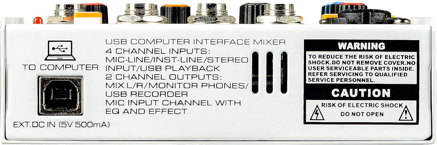 Audio2000'S S7304 USB-Powered Four-Channel Audio Mixer with USB Interface and Sound Effect