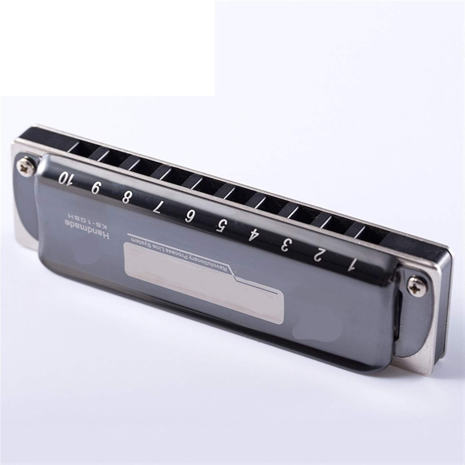 SUOFEILAIMU Harmonica 10 Holes Diatonic Blues Harp Professional Harmonica Key of C/D/E/F/GA/Bb KS-10BH Black (Color : Key of Bb)