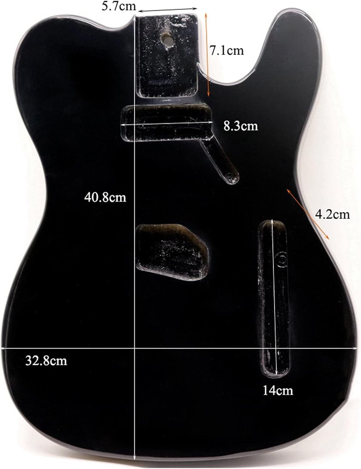 Unfinished Guitar Body Black Gloss Basswood Electric Guitar Body DIY Guitar DIY Accessory
