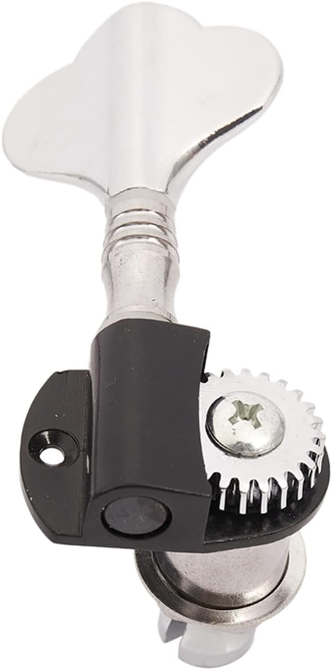 A Set of 4 Pcs Chrome Bass Tuning Pegs Machine Heads Tuners for Bass Guitar Accessories Parts Musical Instrument Guitar Machine Heads Knobs