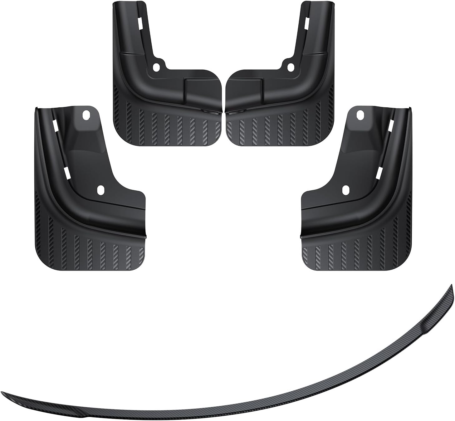 BASENOR Tesla Model S Performance Spoiler and Tesla Model S/Model S Plaid Mud Flaps