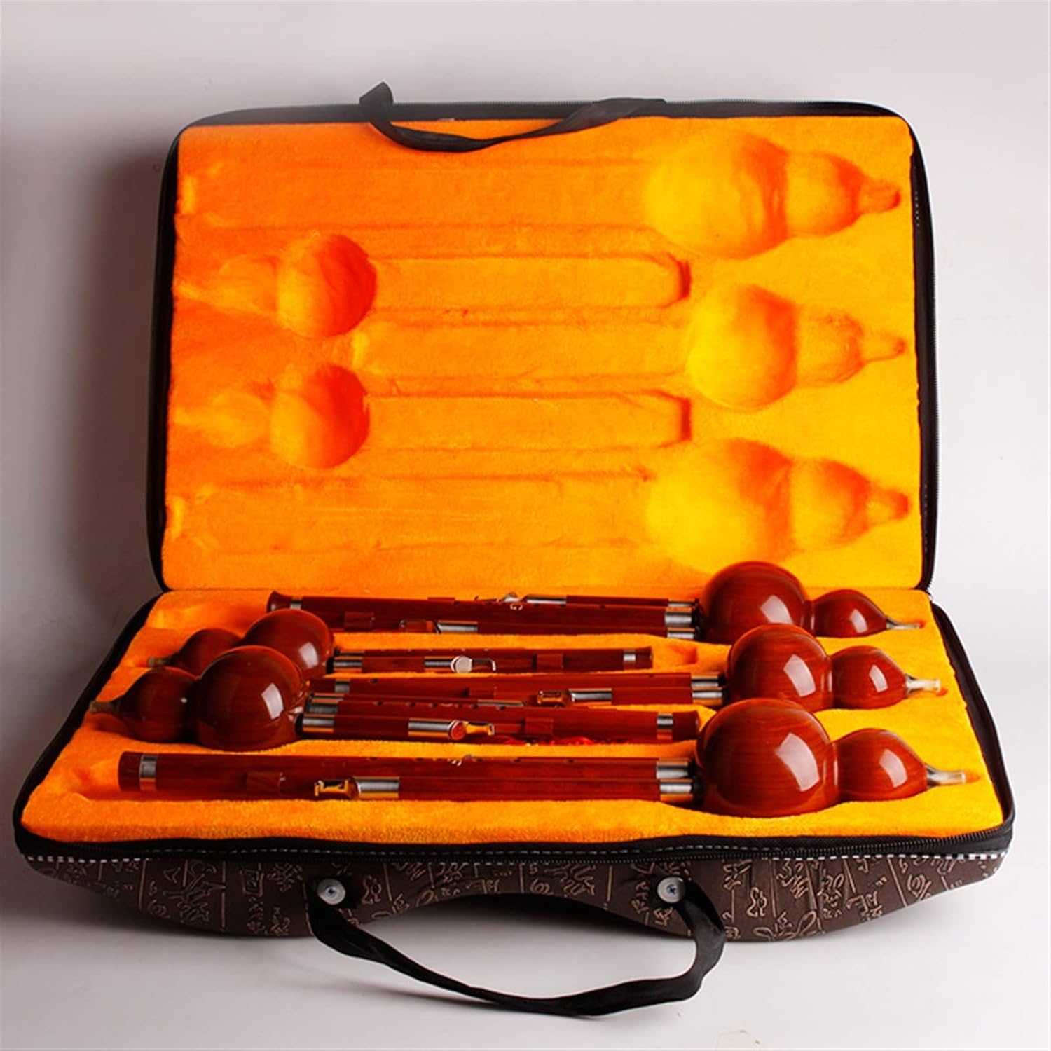FLFL Hulusi Musical Instrument Cucurbit Silk Mahogany Set Cucurbit Silk Small D C Drop B G F