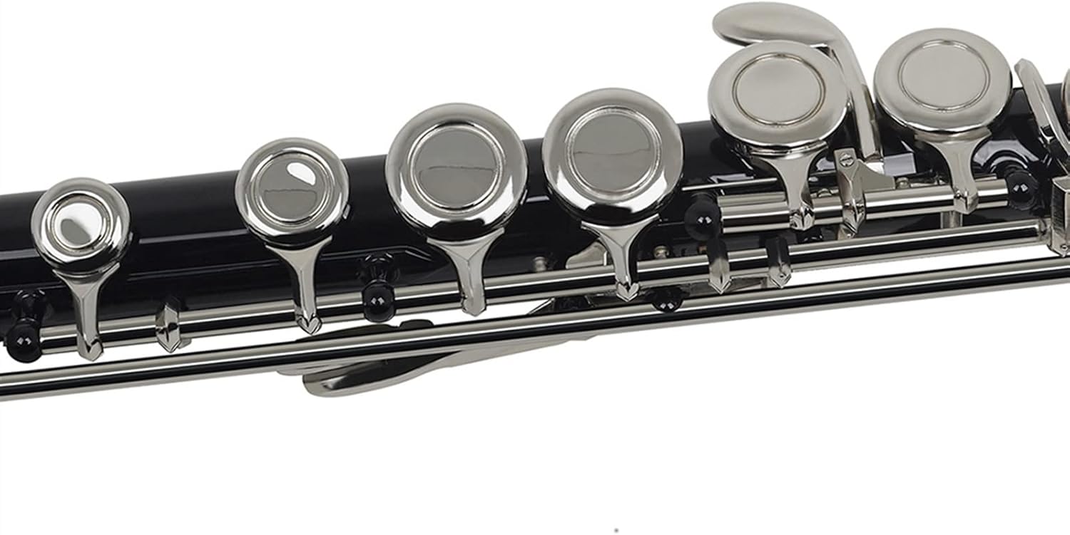 Flutes Silver Key Cupronickel Flute 16 Holes Closed Hole C Tone Black Flute Woodwind Instrument with Case