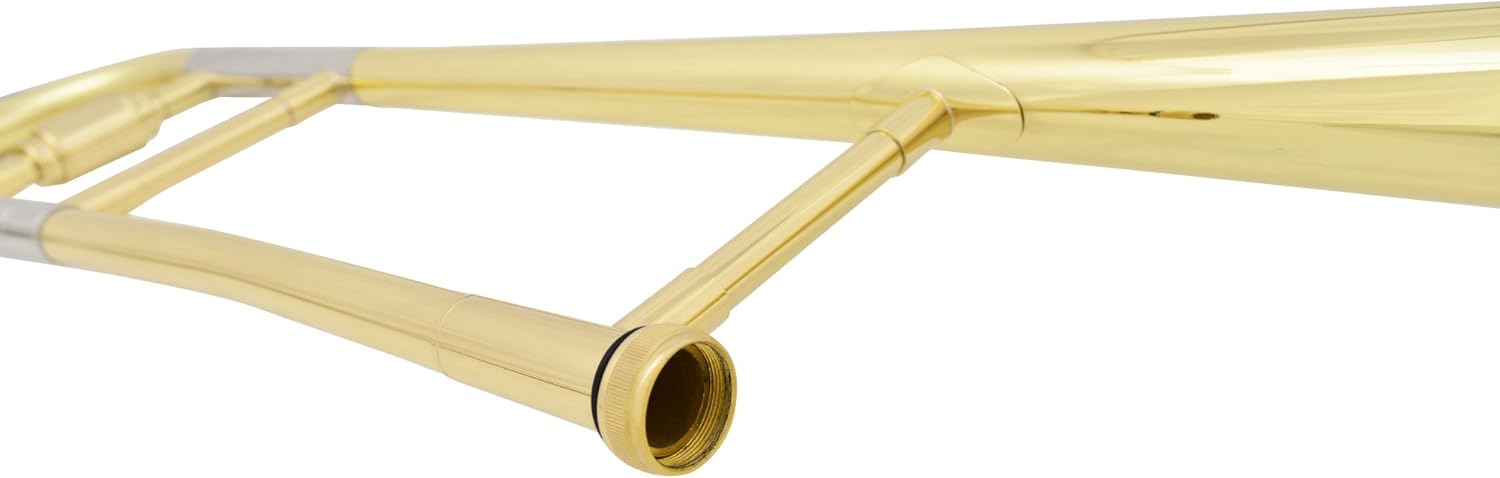 Glory GTD-2 B Flat Brass Trombone with Case & 12C Mouthpiece,Gold Finished,Tenor Trombone