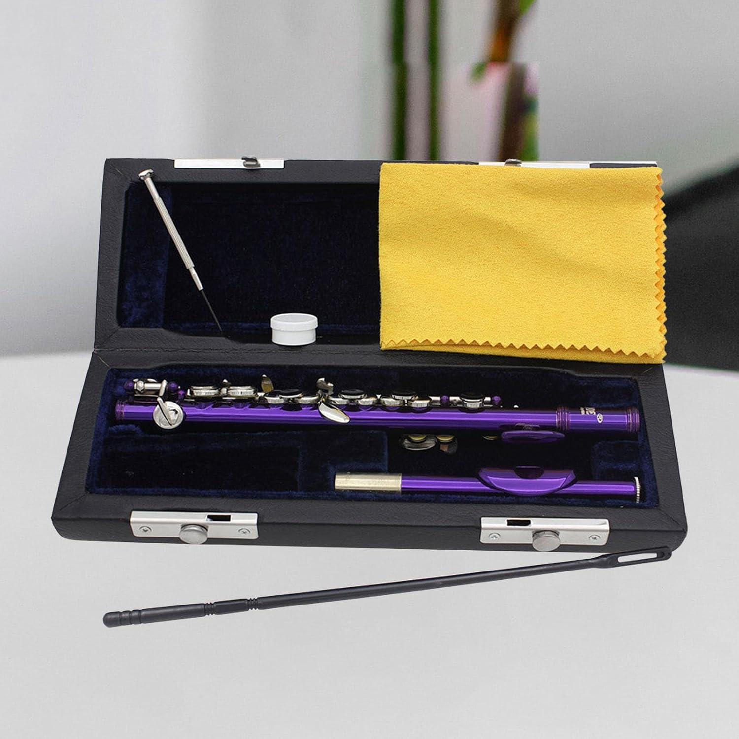 C Key Piccolo, Lightweight Easy to Play Wind Instrument, 16 Hole Flute for Stage Performance Practice, Classroom, Beginner, Purple