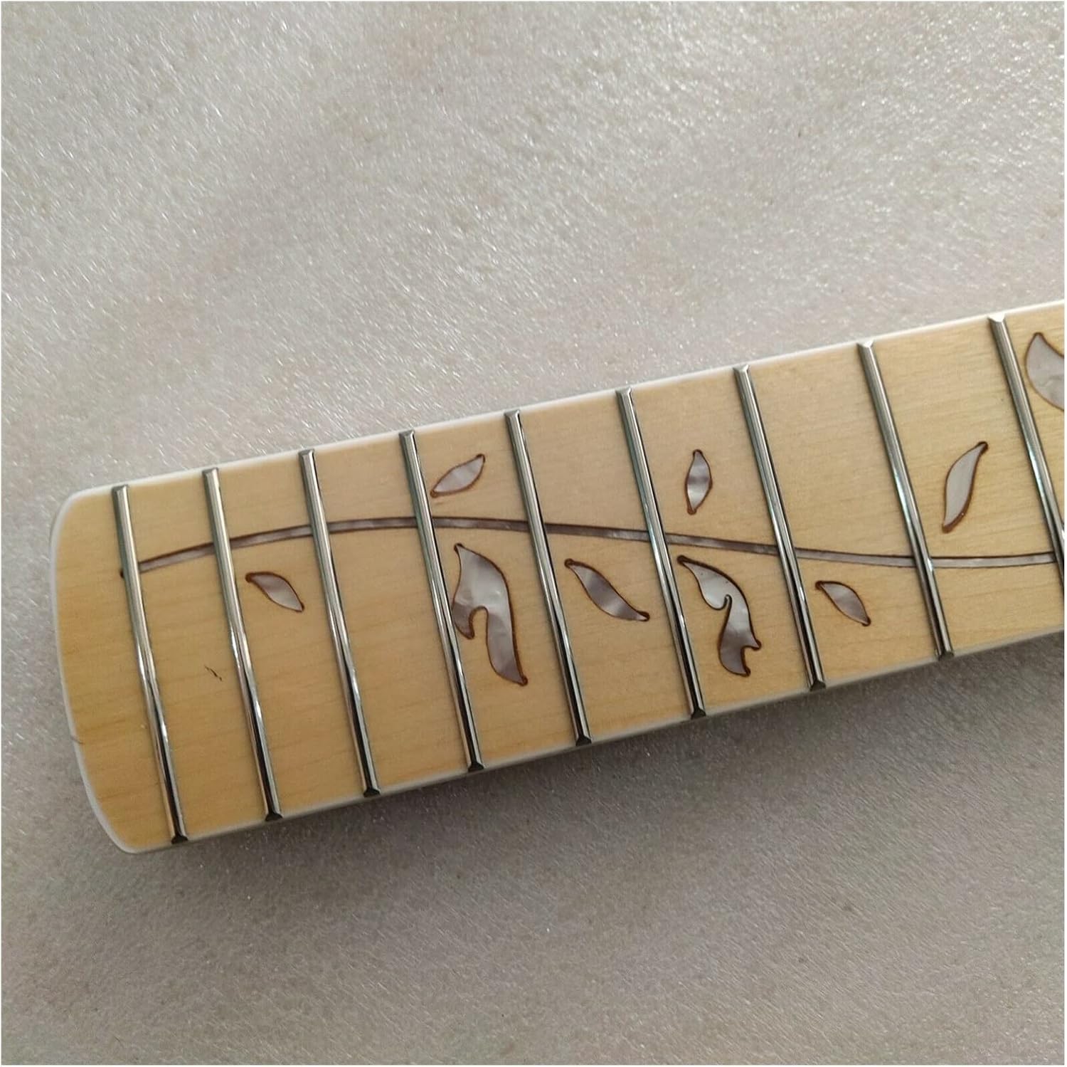 Maple 20 Fret P Bass Guitar Neck Replacement 4 String Maple Fingerboard Inlay Electric Guitar Neck