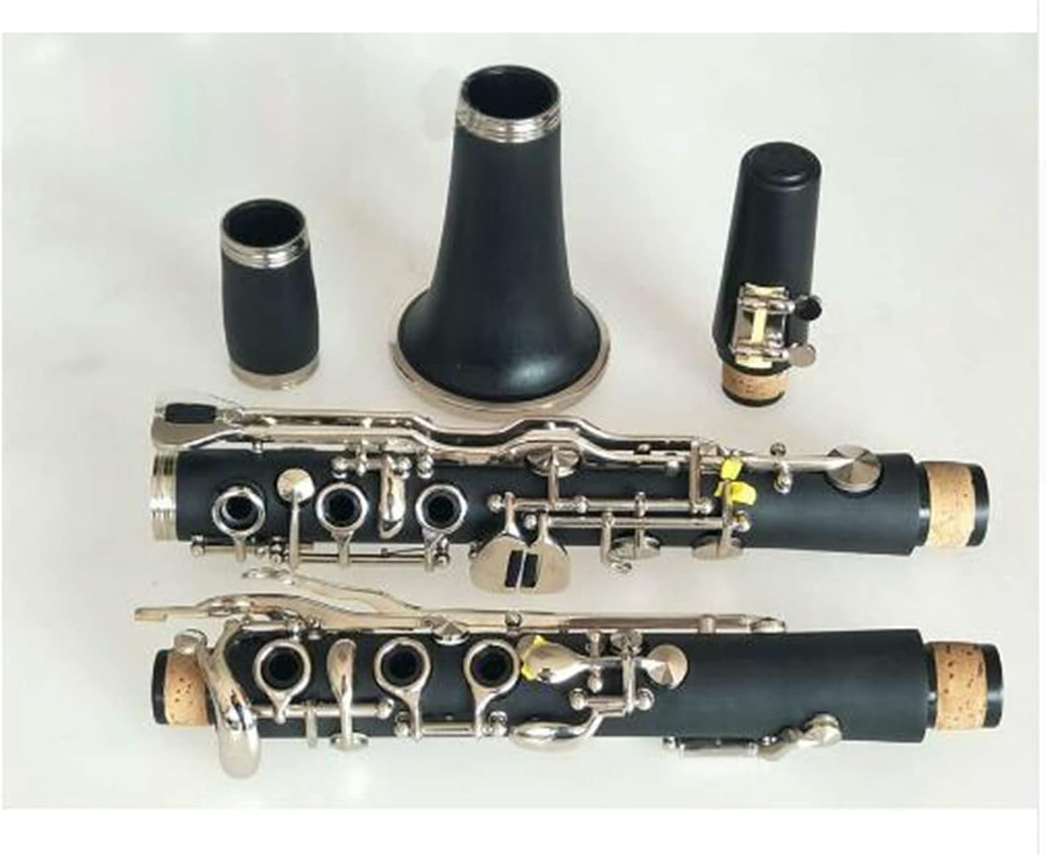 TSTS Clarinet Bb Ebonite 19 Keys Good Sound Nickel-Plated Clarinet Brass Instruments Woodwind Clarinet for Beginner