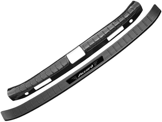 Car Stainless Steel Rear Bumper Protector, for Honda Accord 2018-2022 Accessories, Auto Parts Tailgate Back Trunk Door Sill Cover Scuff Plate Strip Guard(Black)