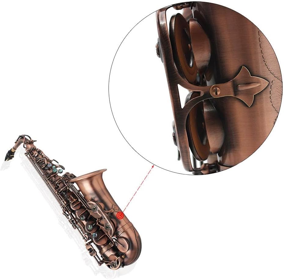 EB E-Flat Alto Saxophone Sax Abalone Shell Key Carve Pattern