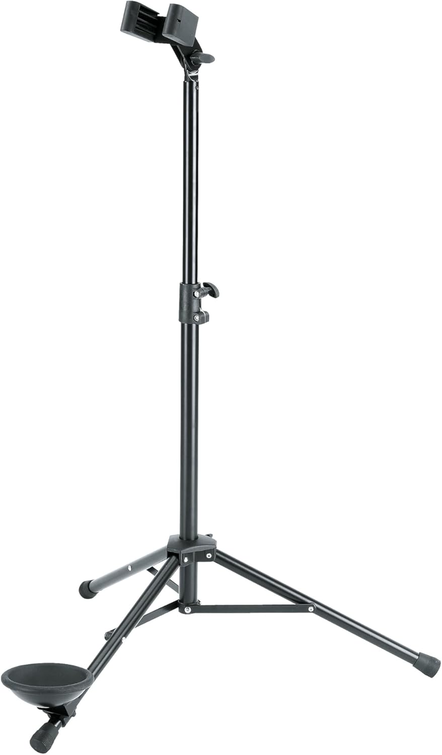 K&M König & Meyer Bassoon Stand 15010.011.55 | Stable Secure Adjustable/Folding Stand For Bass Clarinet & Eb Alto | Lightweight & Compact Tripod Base | Felt Support Arms | Made in Germany | Black