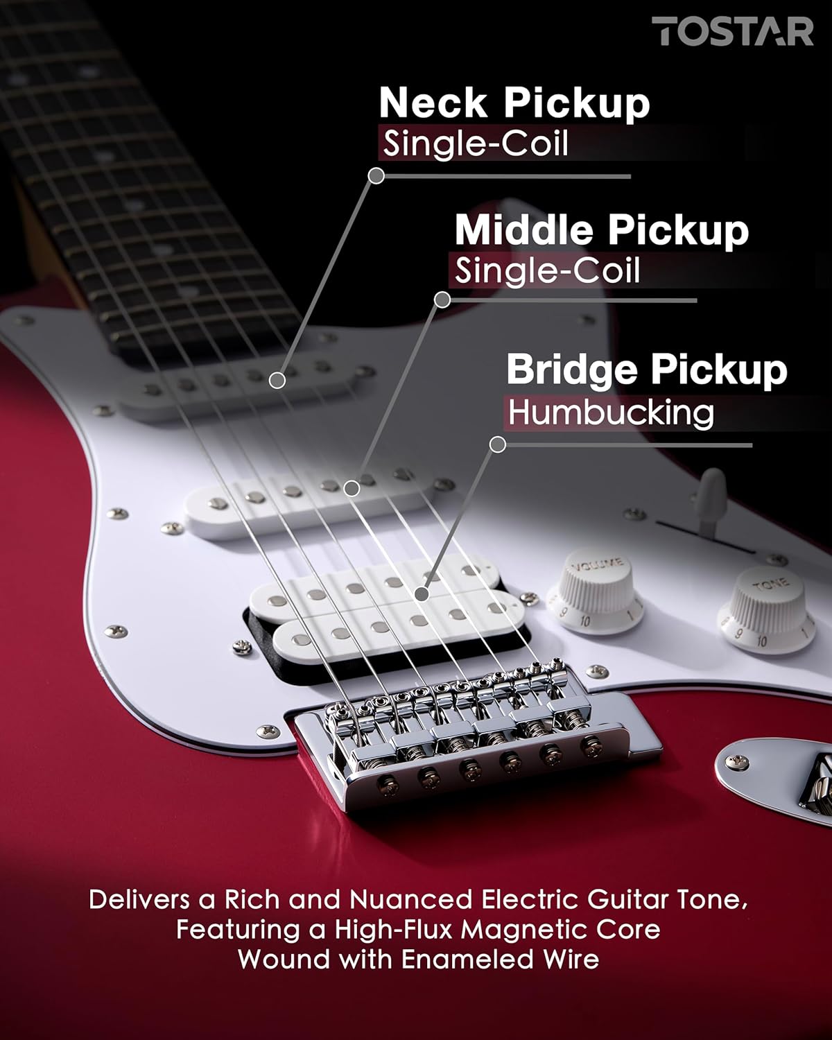 Tostar Electric Guitar Kit with Amp, 39