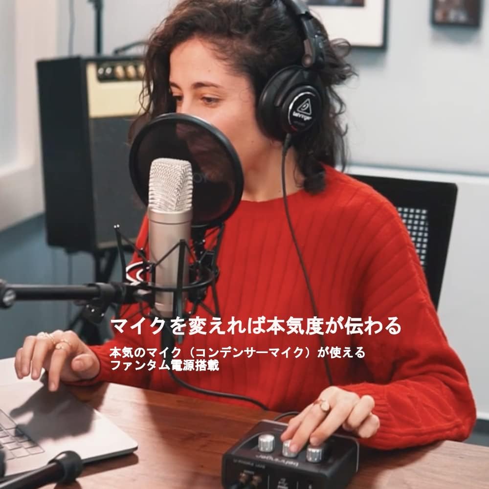 Behringer C-1 Professional Large-Diaphragm Studio Condenser Microphone Audio Interface, 1x XLR/TRS 1x 1/4