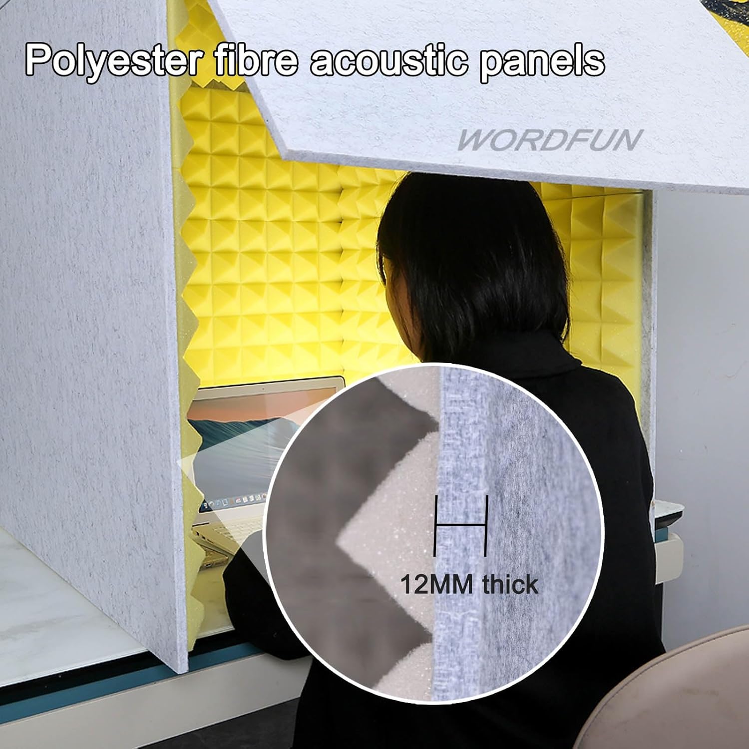 Desktop Soundproof Box, Multifunctional Soundproof Room, Portable Recording Studio for Video Conferencing (Blue)