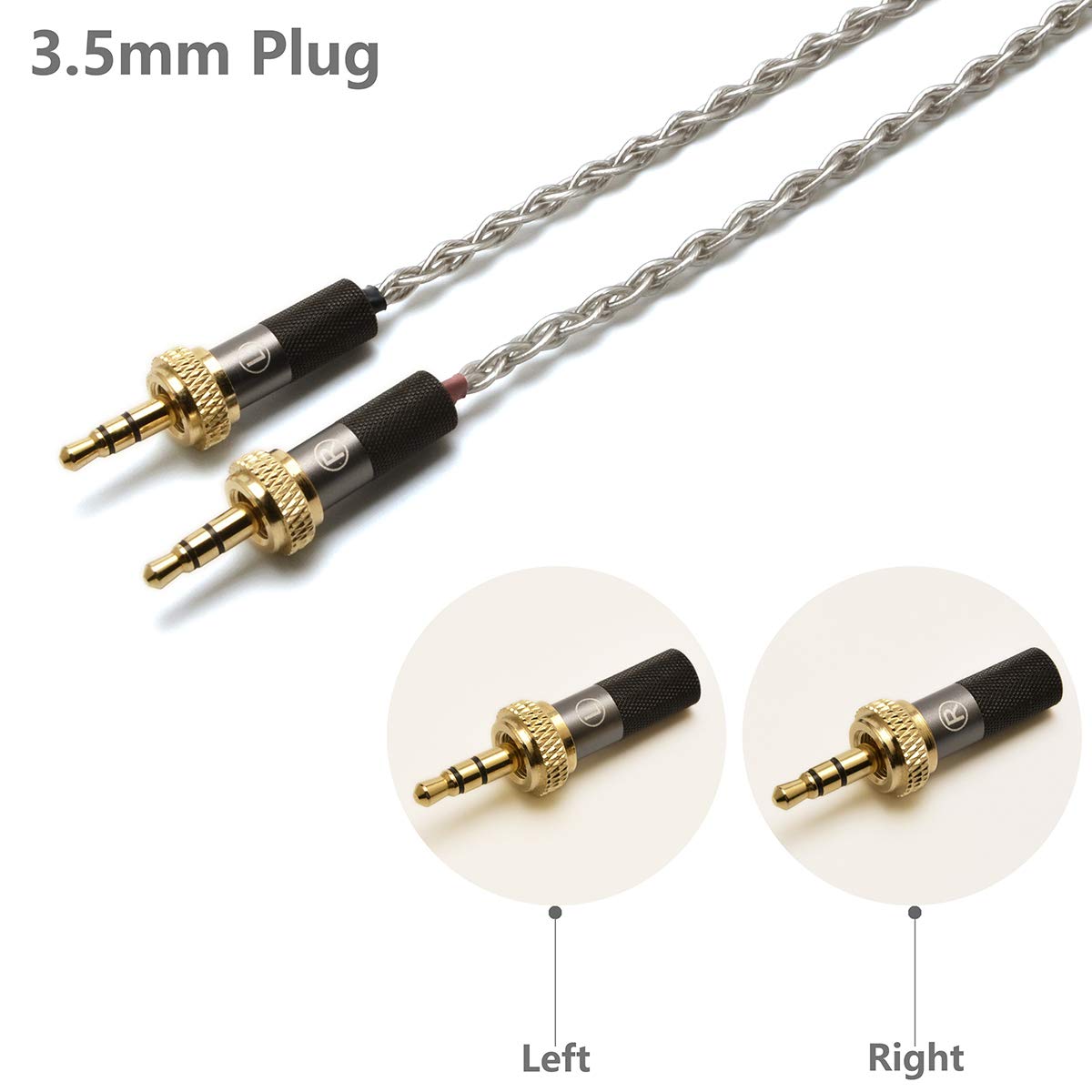6N Single Crystal Silver Upgrade Headphones Cable 4Pin XLR/2.5mm/4.4mm Balance Headphone Upgrade Cable for Sony MDR-Z7 MDR-Z7M2 MDR-Z1R (4.4mm Plug)