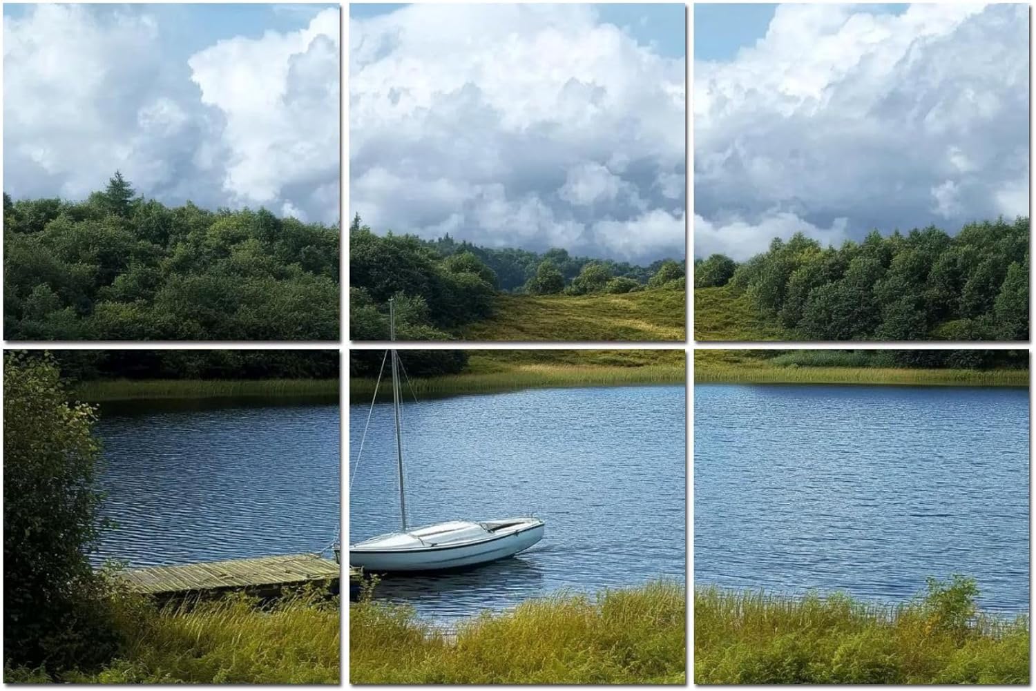 6 Pack Art Acoustic Panels Boat Soundproof Wall Panels, 48