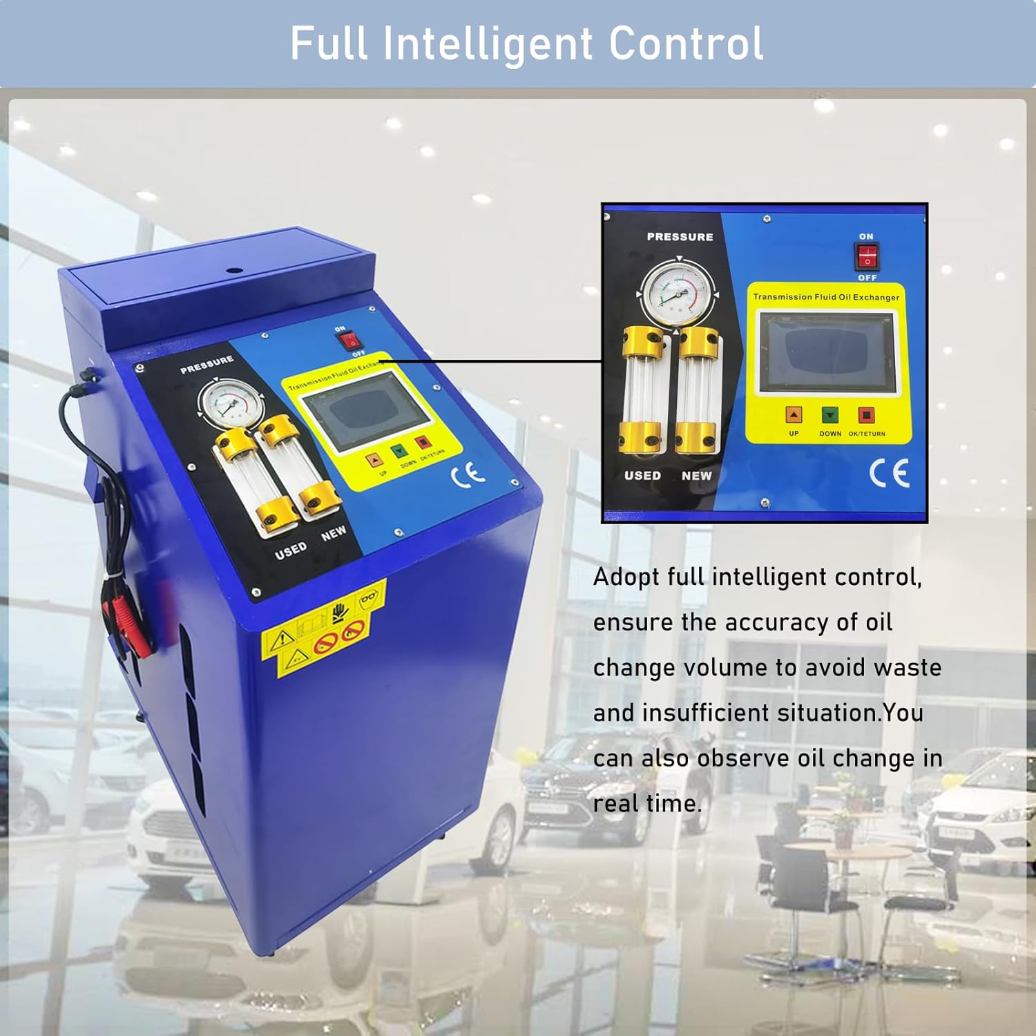 INTSUPERMAI Oil Flush Machine Auto DC12V Oil Changer Flush Cleaning Machine Automatic Transmission Fluid Exchanger Fluid Exchange Machine with Computer Control for Changing Oil