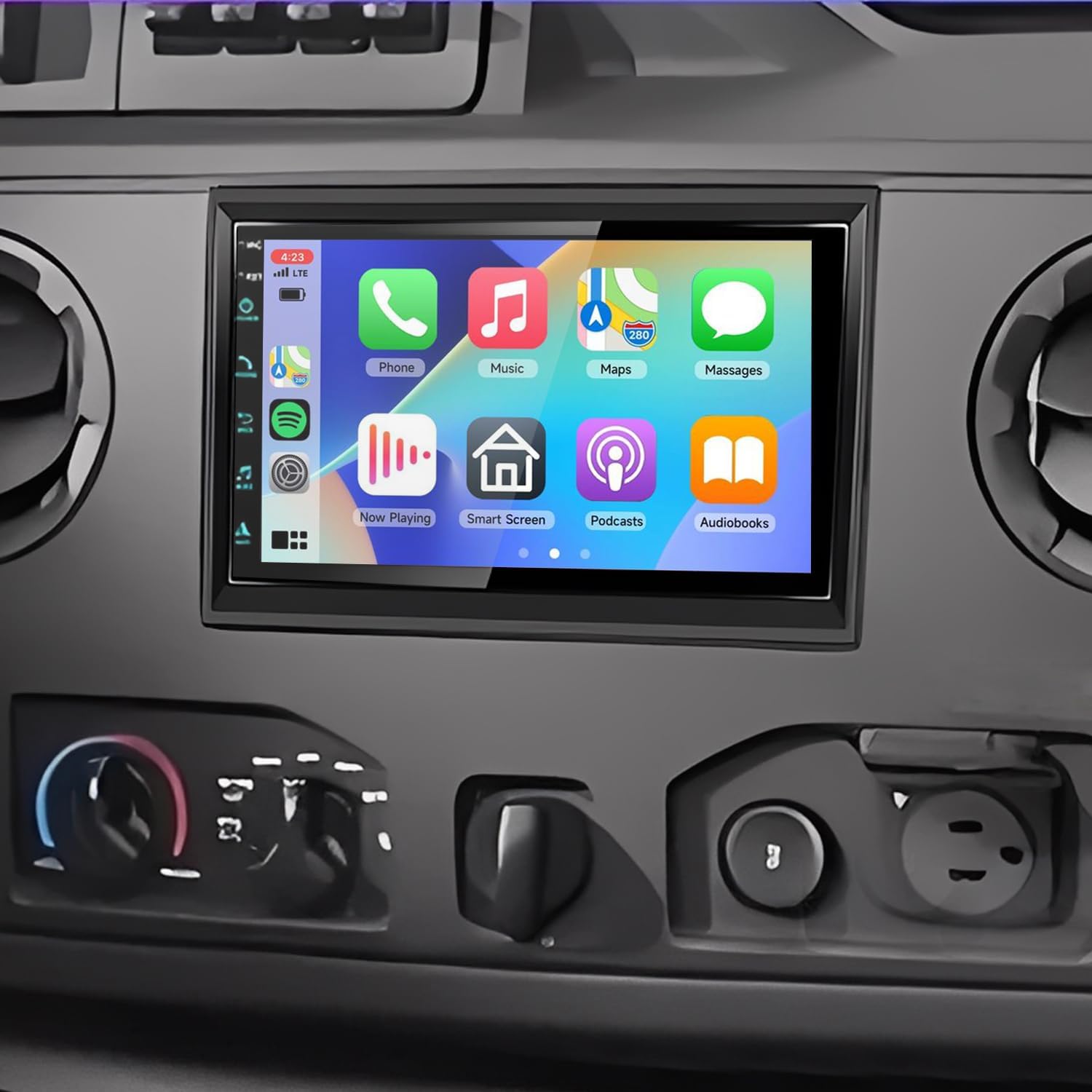 7 inch QLED Car Radio for Ford F150 2004 2005 2006 2007 2008:2G+64G Android 15 Car Stereo Replacement with Wireless CarPlay Android Auto,Bluetooth,WiFi,FM/RDS,SWC,GPS Head Unit + AHD Reverse Camera