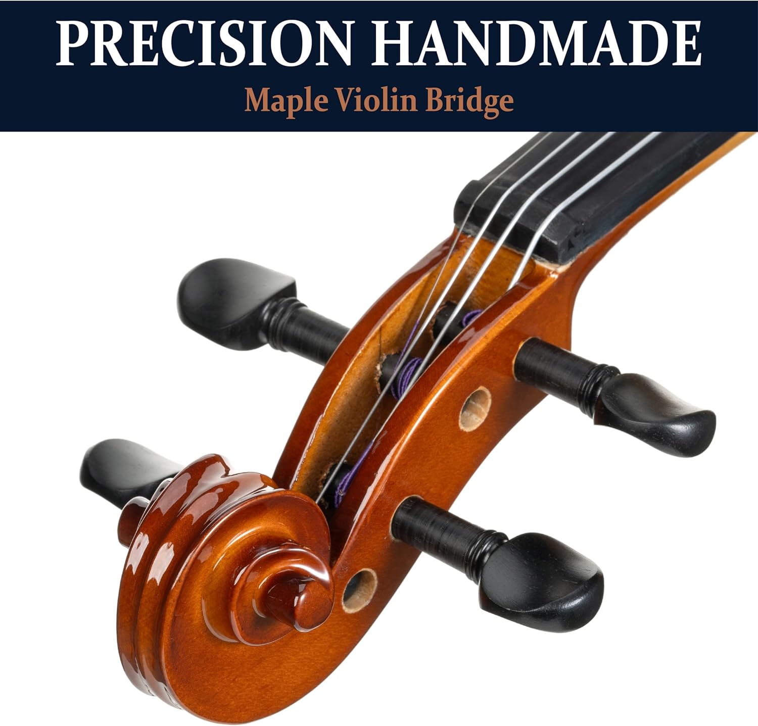 Cecilio 4/4 Full Size Acoustic & Electric Violin for Beginners & Professionals, Hand-Carved Solid Spruce Top, Ebony Fine Tuners, Full Set with Case, Bow, Rosin & AUX Cable (Metallic Black)