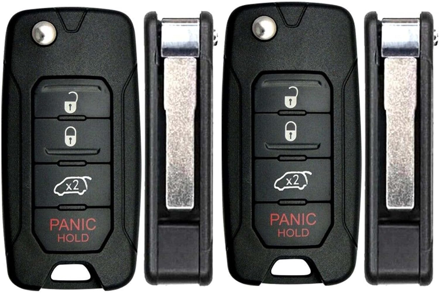 2X New Replacement Key Fob Compatible with & Fit for Select Jeep Fiat Vehicles 2ADFTFI5AM433TX
