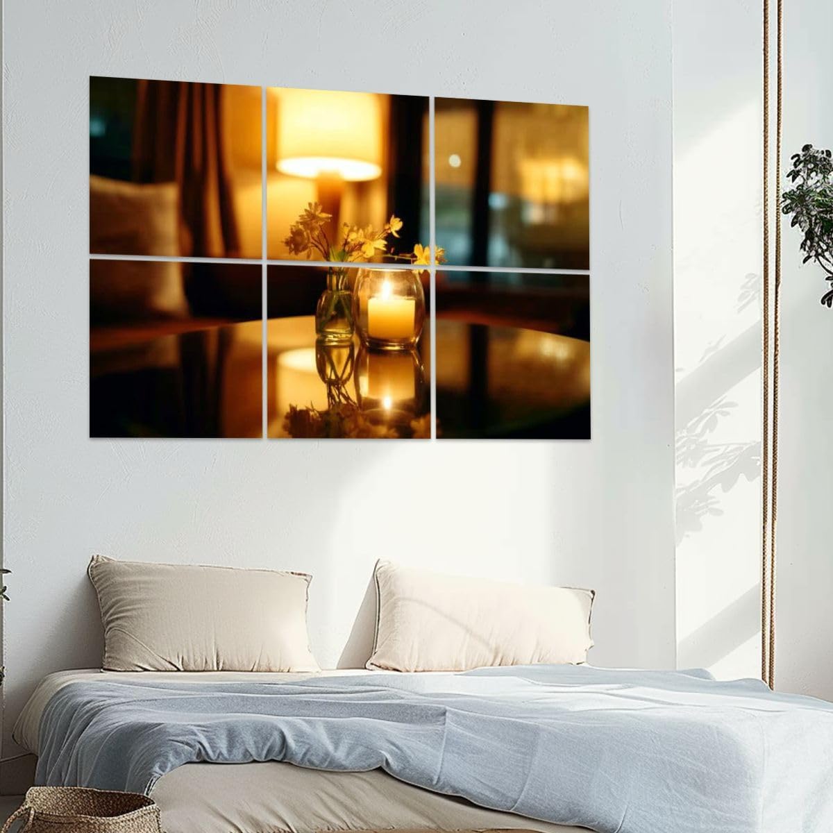 6 Pack Art Acoustic Panels Lounge Soundproof Wall Panels, 48