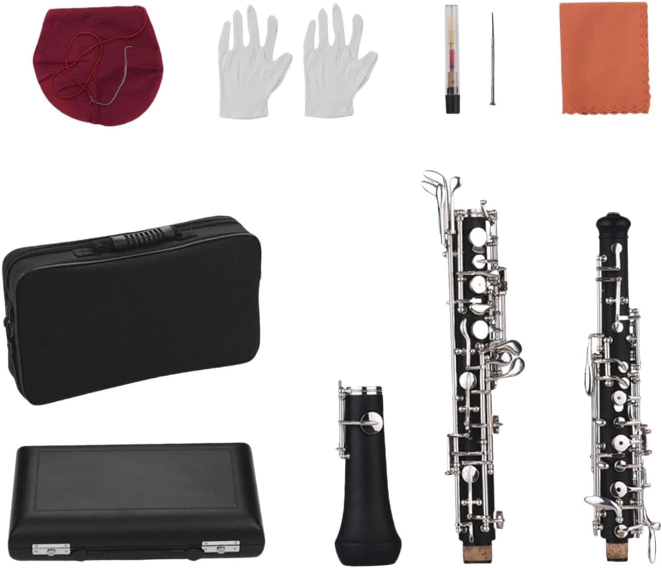 Oboe C Key, Convenient to Carry, 22 Keys Semi Automatic Woodwind Instrument with Carrying Bag for Students Professionals