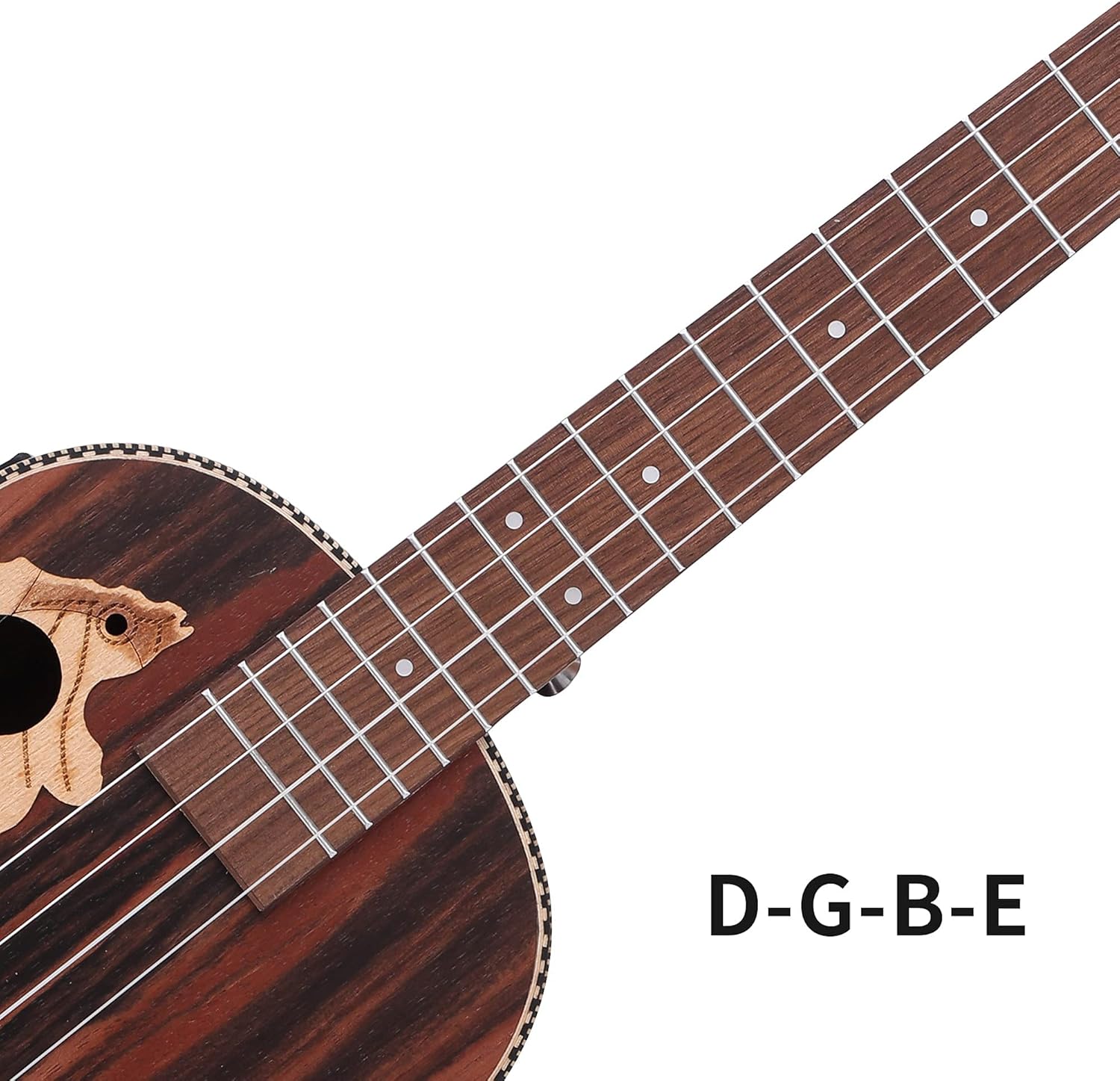 Baritone Ukulele Electric 30 Inch All Blackwood Acoustic Ukelele Kit with Truss Rod with EQ with Gig Bag,Strap,Nylon String,Electric Tuner,Pick,shaker