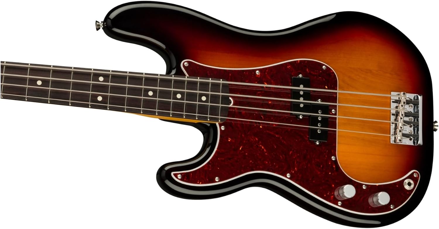 Fender American Professional II Precision Bass, 3-Color Sunburst, Left-Handed, Rosewood Fingerboard