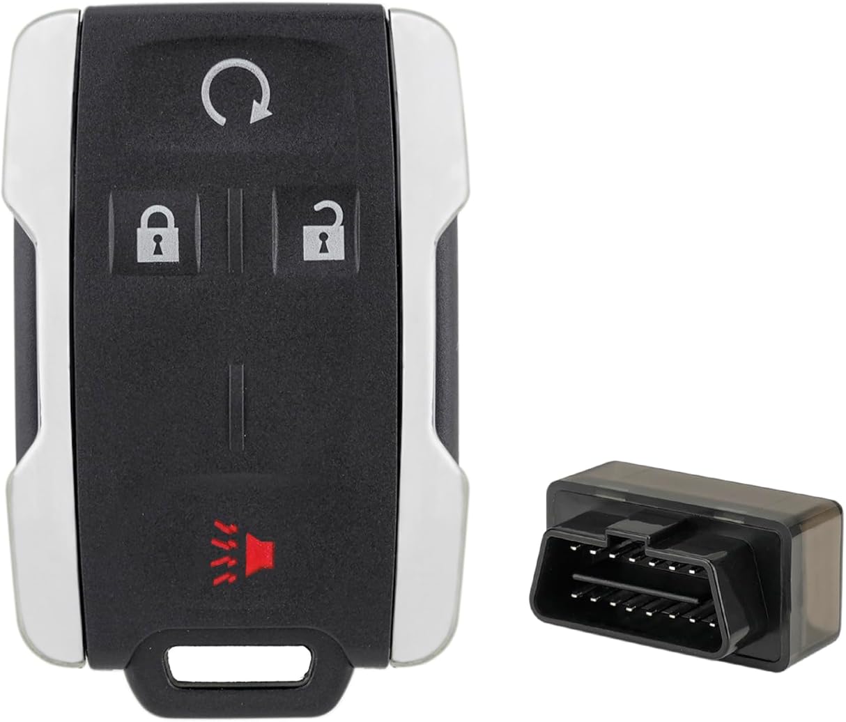 Key Fob Remote Replacement Fits for 4 Button Chevy Silverado Colorado GMC Sierra Canyon 2014 2015 2016 2017 2018 2019 (M3N-32337100)