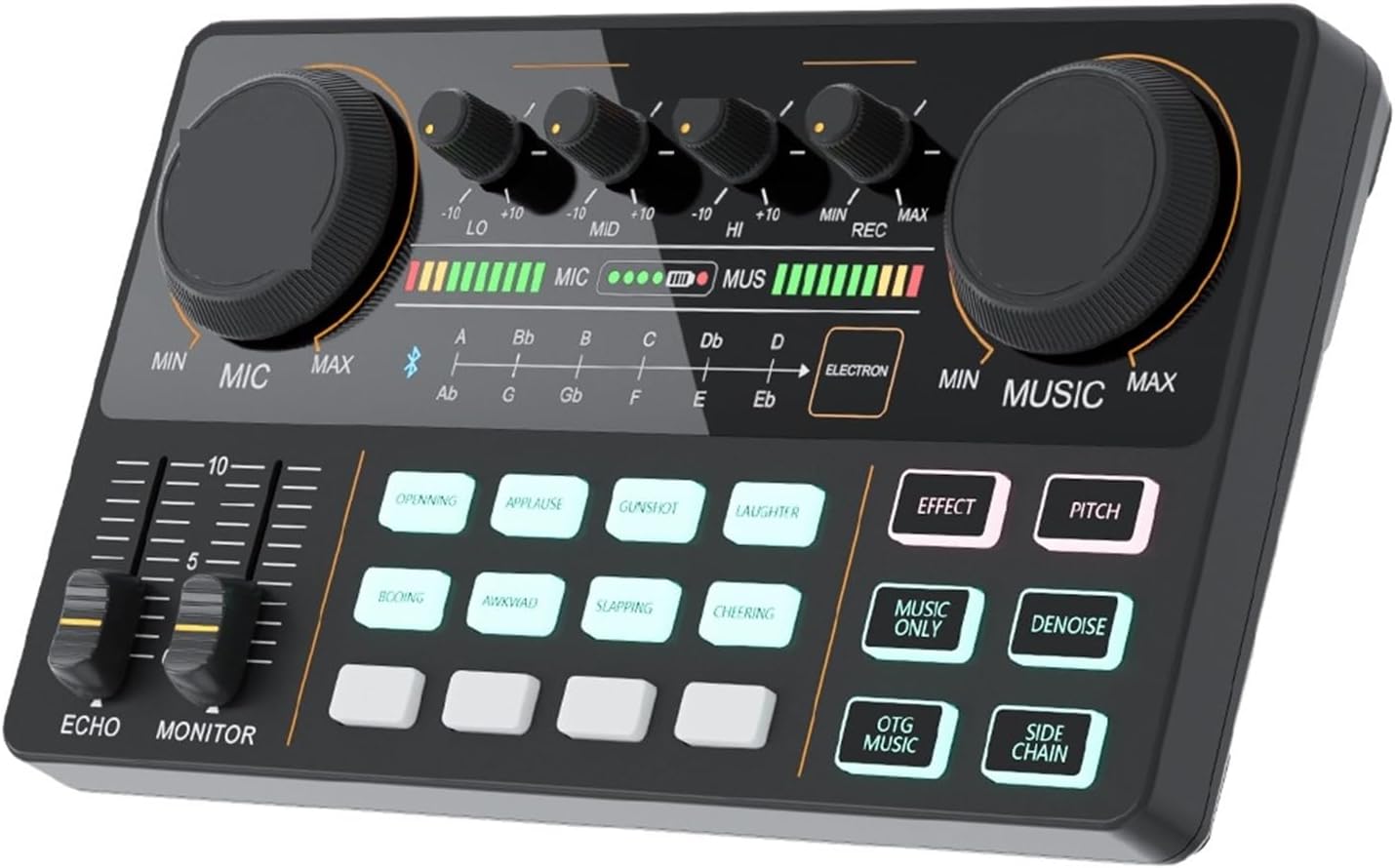 Sound Card Kit Interface Kit Sound Card With Microphone 3.5mm Condenser Mic For Computer Mobile Phone Recording Streaming Studio Setup For Recording Music