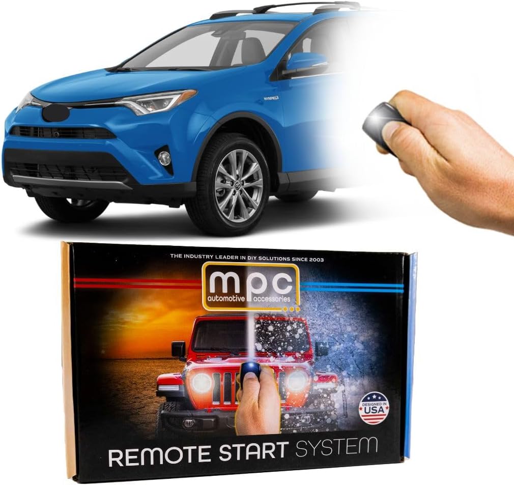 MPC Complete Remote Activated Remote Start Kit Compatible with Toyota RAV4 2017-2018 - Hybrid - Push-to-Start - w/T-Harness
