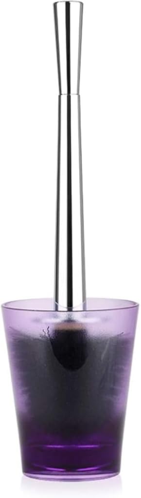 Toilet Brush Toilet Brush Acrylic Toilet Brush and Holder Set Chrome Long Handle Toilet Bowl Brush Bathroom Toilet Cleaning Brush Toilet Brush and Holder