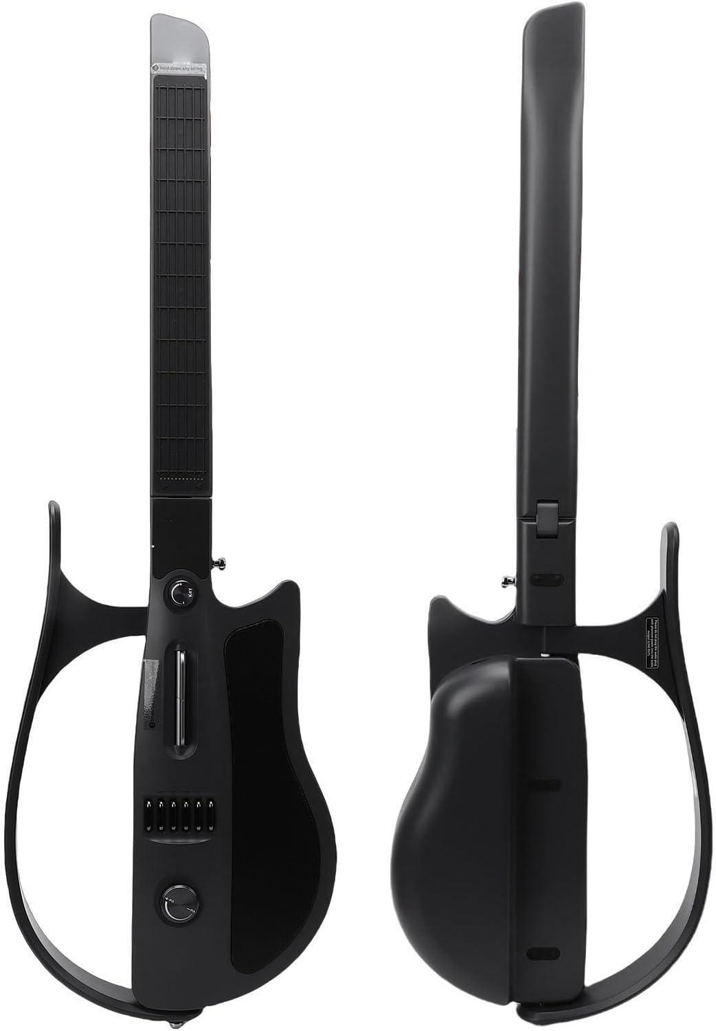 SUNGOOYUE Smart Guitar, Portable Folding Electric Automatic Stringless Guitar with Smart Tuner and APP Connectivity for Beginners, Black