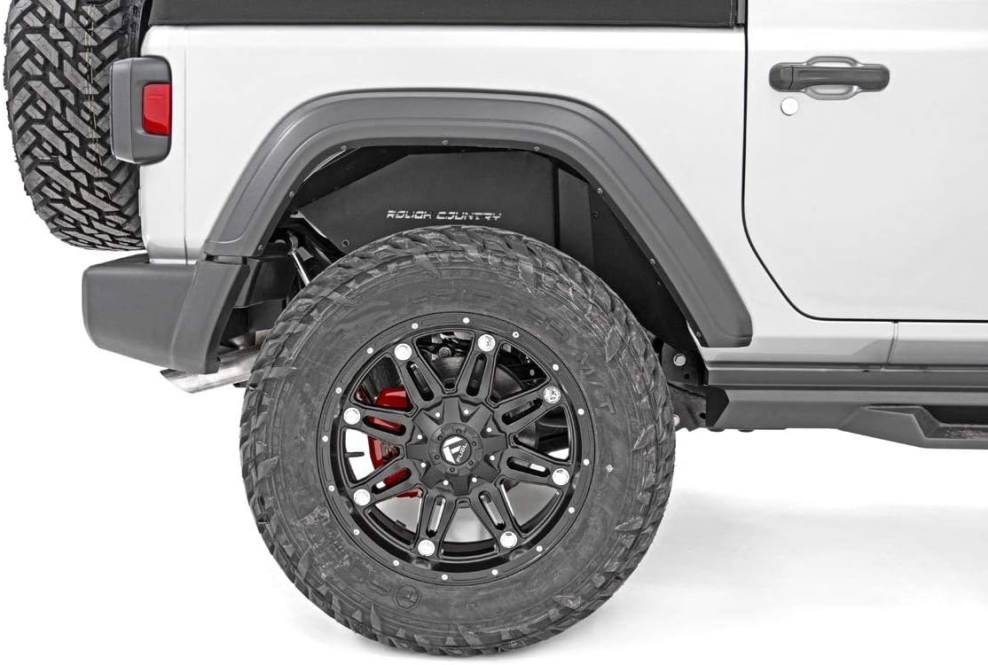 Rough Country Rear Inner Fenders for 2018-2023 Jeep Wrangler JL - 10498A Black