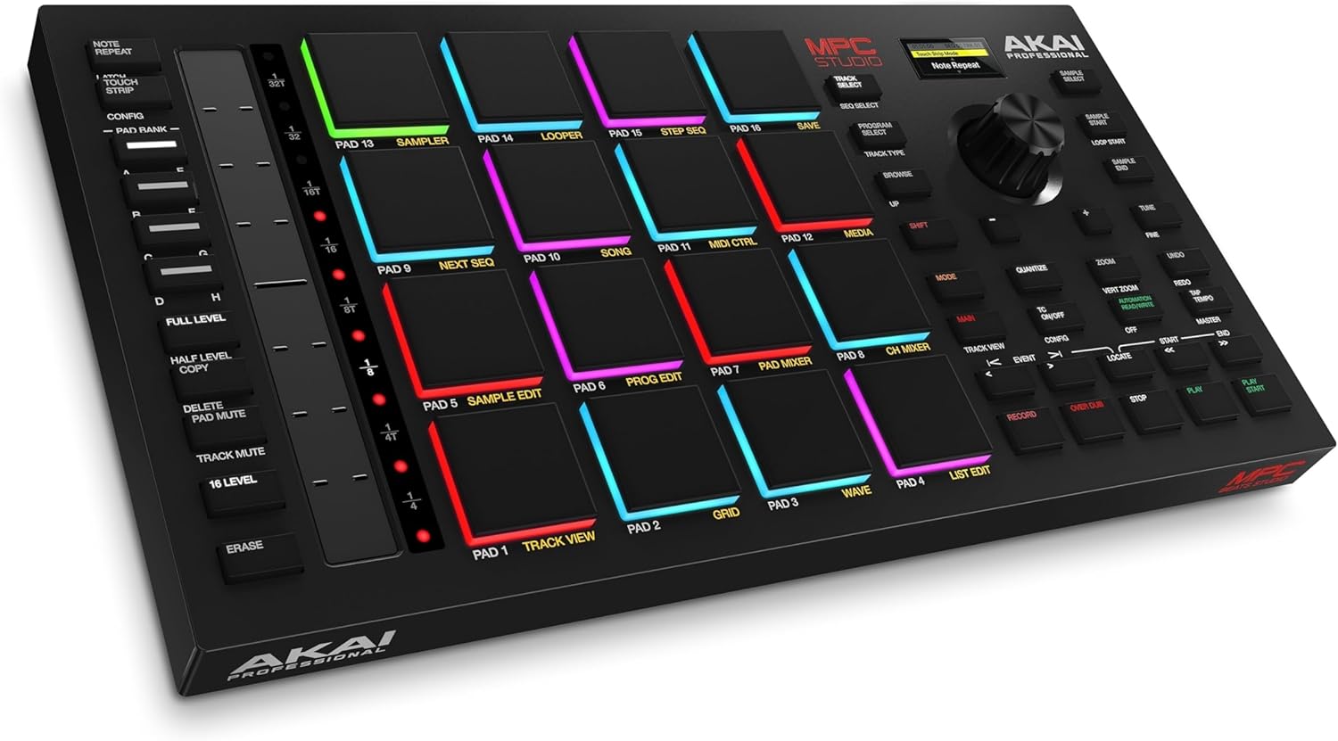 Akai Professional MPC Studio MIDI Controller Beat Maker with 16 Velocity Sensitive RGB Pads, MPC Software, Assignable Touch Strip and LCD Display