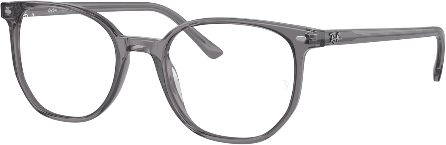 Ray-Ban RX5397F Eyeglasses Bundle: RX 5397F ELLIOT 8268 Elliot Transparent Grey and Eyewear Cleaning Kit