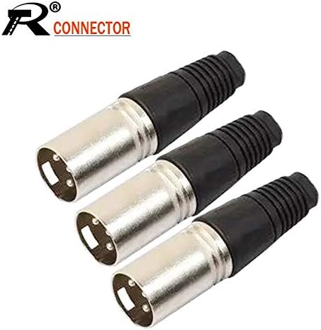 Davitu Electrical Equipments Supplies - 100PCS/lot 3 Pin XLR Male Plug Connector Microphone MIC Adapter XLR Cable Termininal Audio Wire Connector - (Color: 50 Male 50 Female)