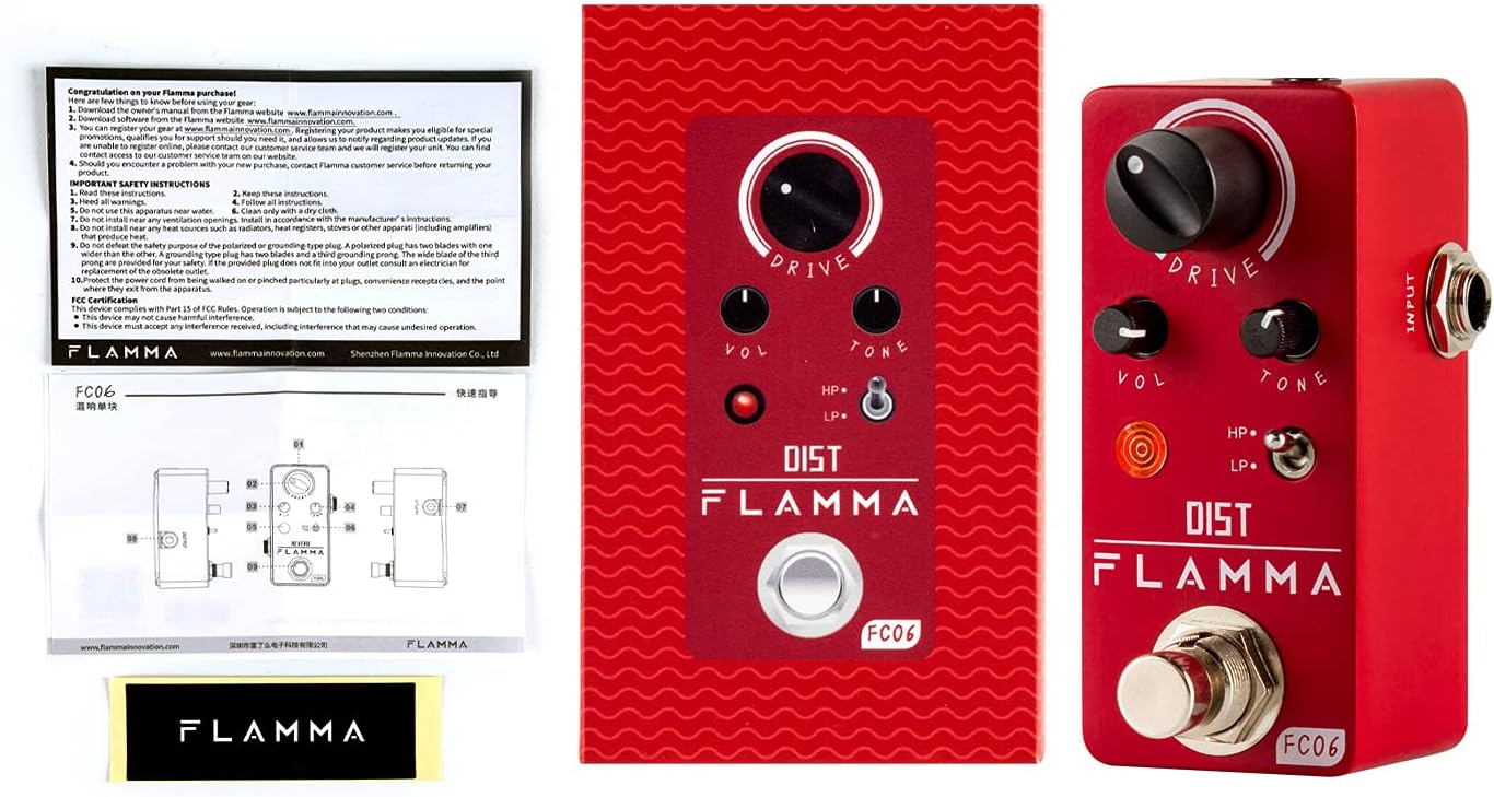 FLAMMA FC02 Reverb Pedal and FC06 Distortion Pedal
