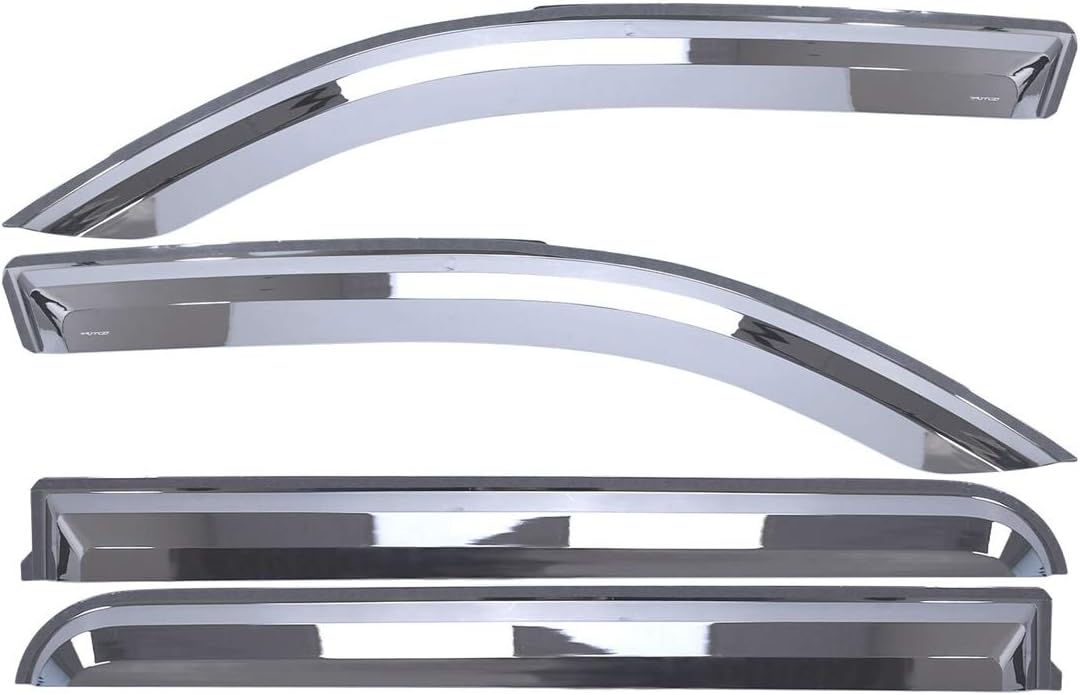 Putco Element Chrome Window Deflectors Fits Dodge Ram Truck 1500 2019-2026 Quad Cab - Set of 4 - in Channel Install