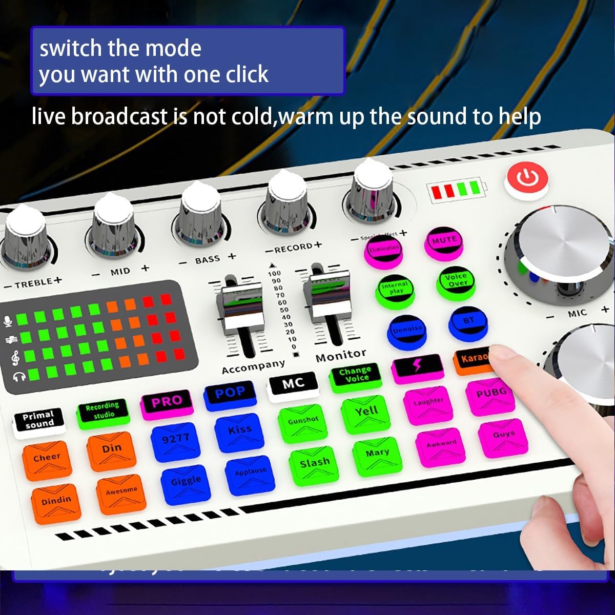 Podcast Equipment Bundle, Recording Studio Equipment with F998 White Sound Card and Bm800 Cantilever Set，Studio Condenser Microphone for Smartphone, DJ, Video Recording, Streaming and Singing