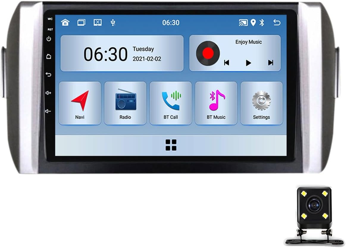 Double Din Car Navigation Stereo 9 Inch Car Radio Touch Screen MP5 Player for Toyota Innova 2015~2017 with Backup Camera/GPS/Bluetooth/WiFi/USB/FM Radio/Mirror Link/Carplay/Auto