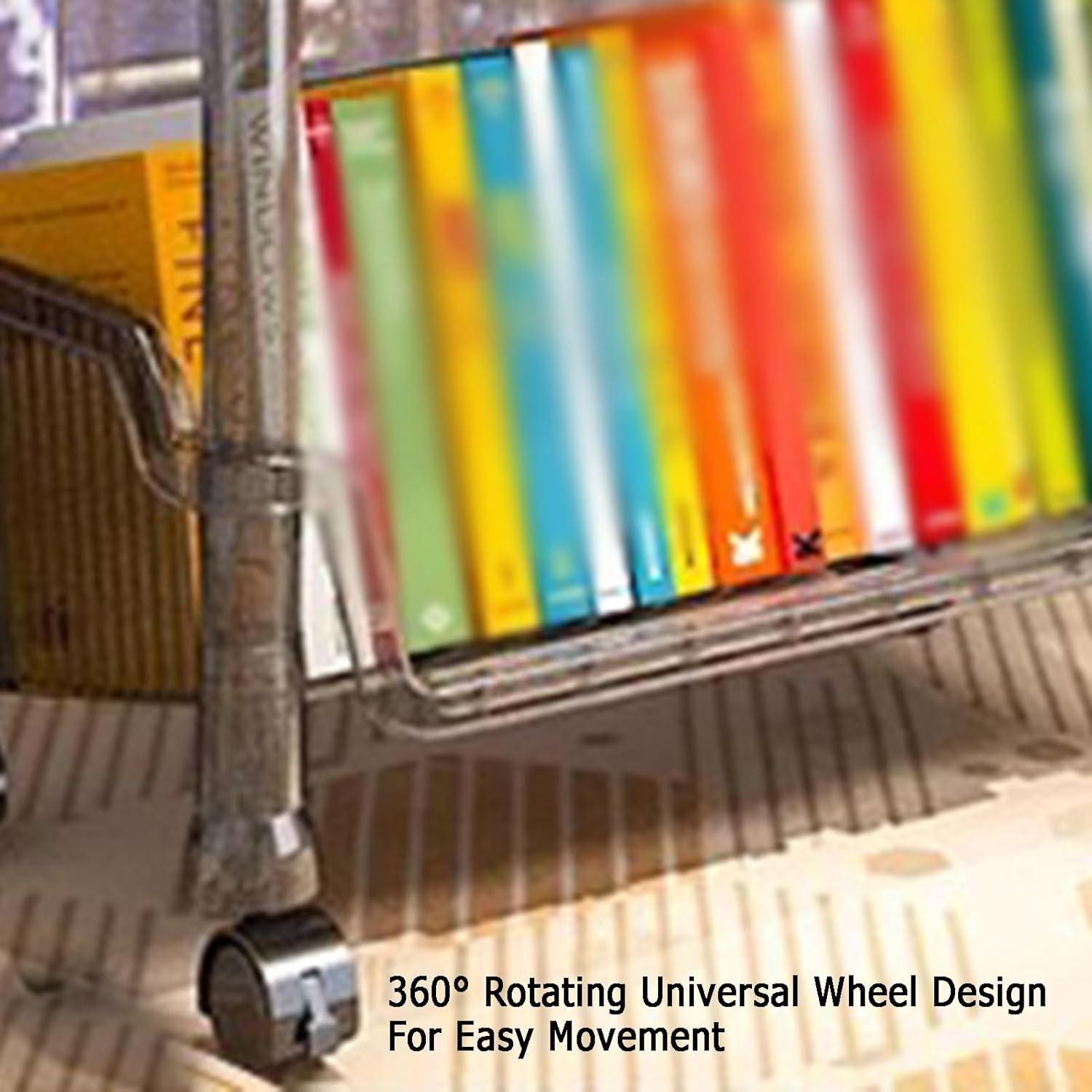 3/4/5 Cube Bookshelf, Multi-Layer Home Desk Side with Wheels, Suitable for Living Room, Study Room, Reading Corner (Transparent Gray)(5tier) ()