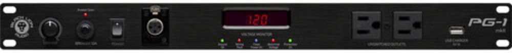 Black Lion Audio PG-1 mkII 10-Outlet Rackmount Power Conditioner (1 RU) Bundle with 2x Comprehensive Cable PWC-BK-3 Molded Power Cable, Black