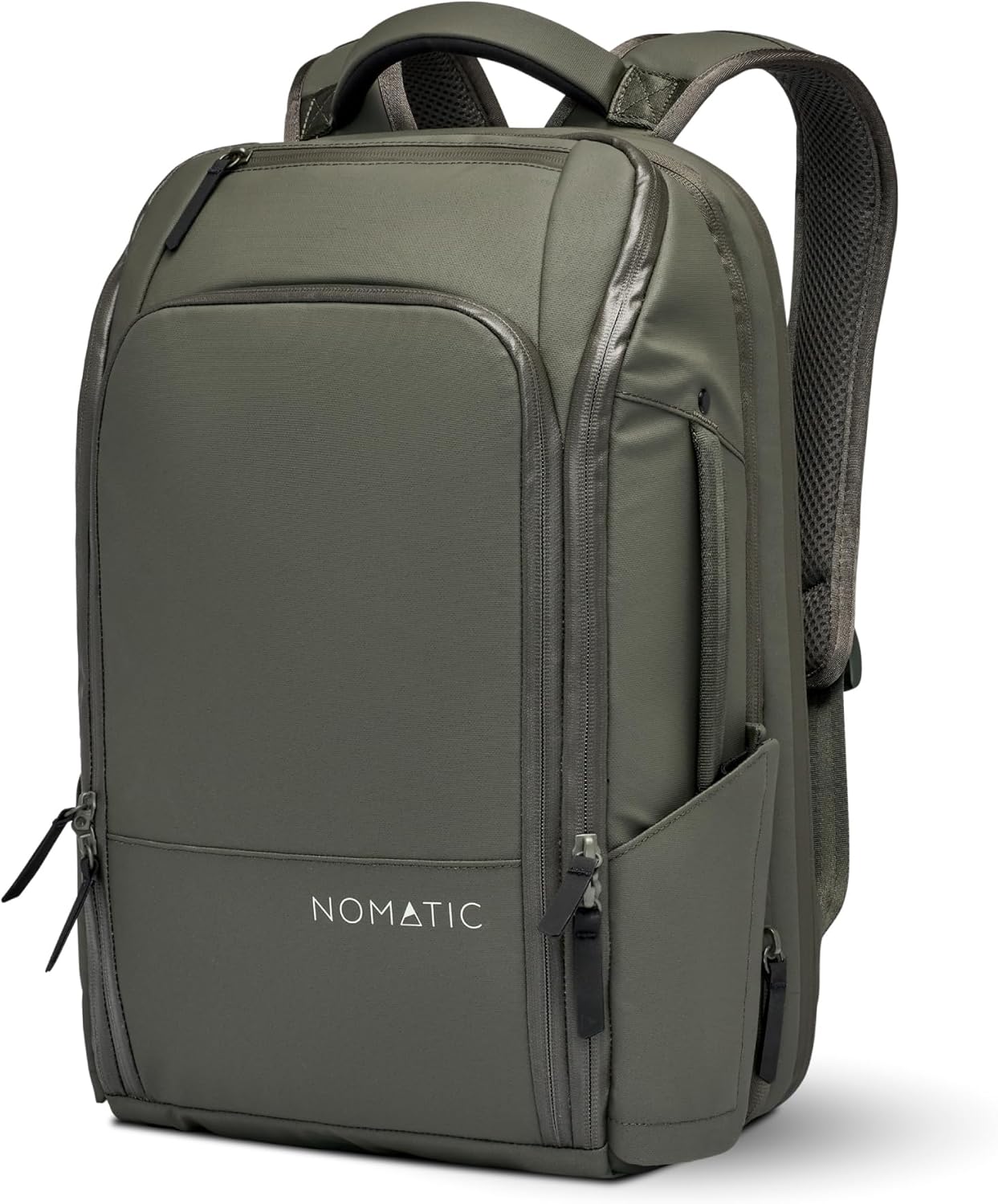 NOMATIC Travel Pack - 20L Water Resistant Laptop Bag - TSA-Ready Expandable Olive Backpack